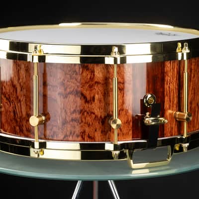 Seven Six Drum Company Bubinga and Jatoba Art Custom Snare Drum 6x14 image 3