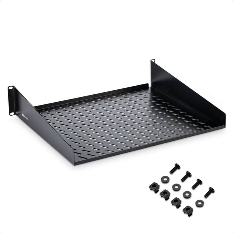 Cable Matters 2 Unit Rack Shelf - Black Matte image 1