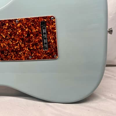Fender Limited Edition American Professional II Stratocaster Thinline Semi-Hollow Body Electric Guitar - Transparent Daphne Blue image 15
