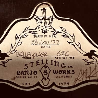 Stelling Bellflower Five String Banjo 1977 - Maple image 11