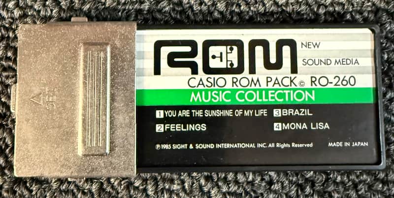 Casio Rom Pack RO-260 Music Collection with Case, Vintage - Pre Owned * Untested* image 1