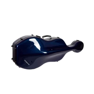 Crossrock 100% Carbon Fiber Case fits 4/4 Full-Size Cello, 7 Lb Lightweight - Blue image 2