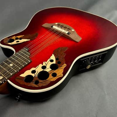 Ovation USA MM68 Acoustic Electric Mandolin - Red Burst w/ Case image 10