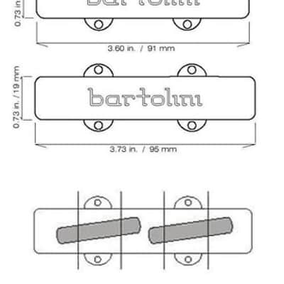BARTOLINI 9ST-L/S 4-String Classic Jazz Bass Pickup Set image 3