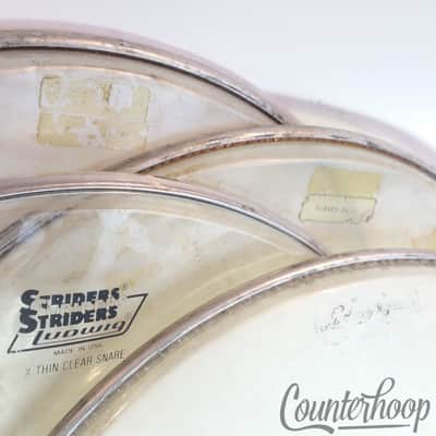 *Ludwig 15" 4x Snare Resonant Side Drum Heads Clear Parade Marching Vintage 60s* image 2