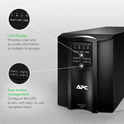 APC SMART-UPS 1500VA (Interactive Uninterruptible Power Supply) 2023 - Black image 2