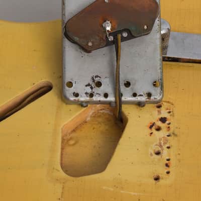 Fender Telecaster Solid Body Electric Guitar (1952), ser. #5117, molded plastic hard shell case. image 16
