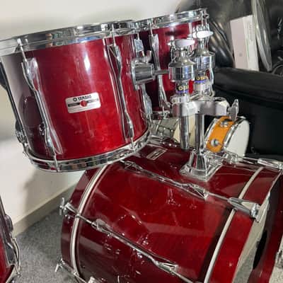 Yamaha Recording Custom (MIJ) 22,10,12,14 Drum Kit - Cherry Red image 4