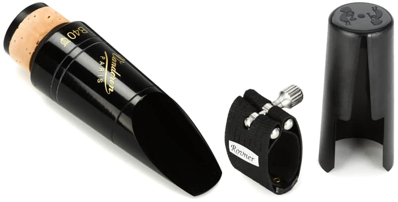 Vandoren CM4198 B40 Lyre Bb Clarinet Mouthpiece - Profile 88  Series 13  Bundle with Rovner Versa-X Ligature for Standard Bb Clarinet Hard Rubber Mouthpieces image 1