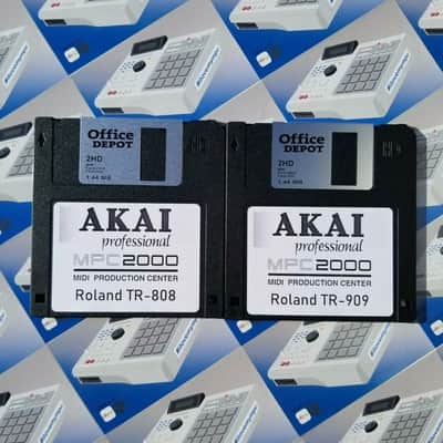 TR-808 & 909 Sounds for Akai MPC 2000 Drum Kit Sample Pack Floppy Disk