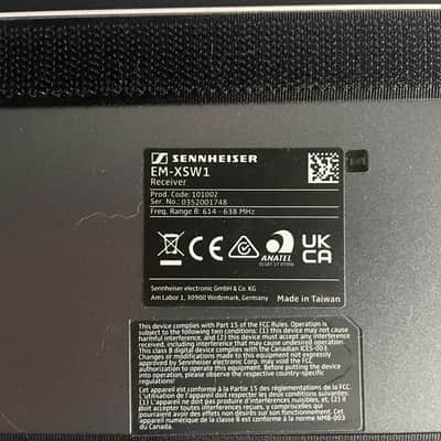 Sennheiser XSW 1-Ci B-Band Instrument (614-638 MHz) 2023 - Black image 5