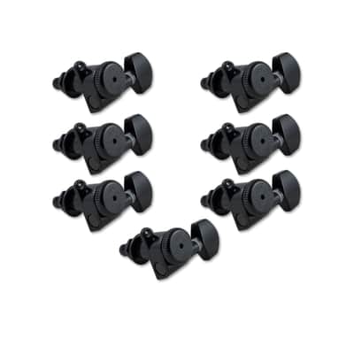 Hipshot 7-6ELOBT Closed Gear Grip-Lock Tuning Machines Black for 7-String In-Line Treble Side - Reverse Headstock image 1