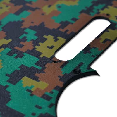 Custom 8-Hole Telecaster Pickguard - Artisan Series - Forest Digital Camo image 5
