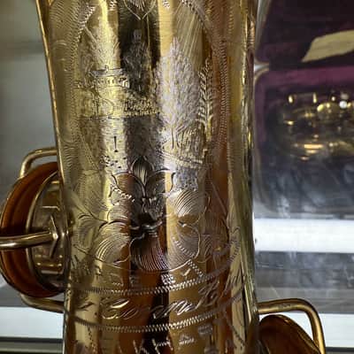 Conn Gold Plated New Wonder II Chu 213xxx Alto Saxophone RARE PORTRAIT ENGRAVING image 3