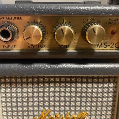 Marshall Micro Stack MS-2C 1-Watt 1x2" Battery-Powered Guitar Combo 2012 - Present - Grey image 4