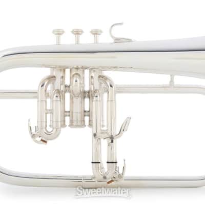 Yamaha YFH-631G Professional Bb Flugelhorn - Silver-plated with Gold Brass Bell (YFH631GSd1) image 4