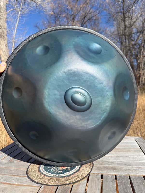 Bali Steel Pan Pentatonic D Minor Handpan Blue Steel image 1