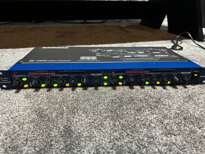 Samson S-Com S Class Stereo Compressor/Limiter 2010s - Blue image 1