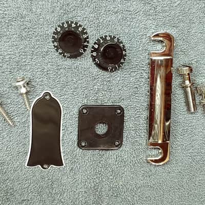 Gibson Parts Lot Wraparound Tailpiece Truss Rod Cover Les Paul SG Junior image 7