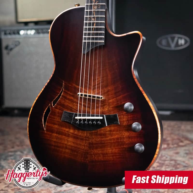 Taylor Custom Shop T5z Custom #C0957 Hawaiian Koa/Shamel Ash Hollow Body Electric Guitar with Hardshell Case image 1
