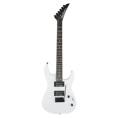 Used Jackson JS Series Dinky JS12 Electric Guitar - Snow White w/Amaranth FB image 2