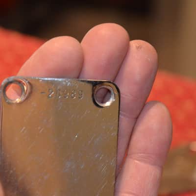 Fender 1957 original real vintage neck plate=Stratocaster/Telecaster/Precision Bass=extremely rare! image 6