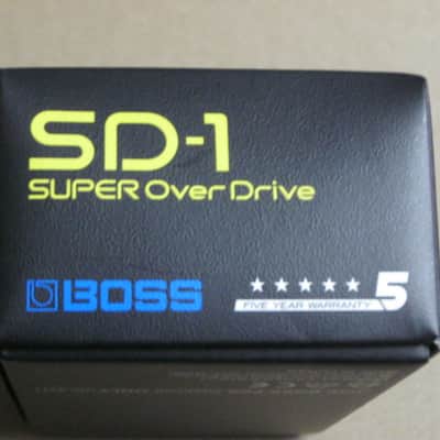 lightly handled - generally mostly very clean Boss EMPTY BOX for SD-1 SUPER OverDrive (NO pedal / NO paperwork) specifically from 2020 - but can be home for other year SD1 pedal) outside of box is black with yellow, light blue, & white graphic image 13