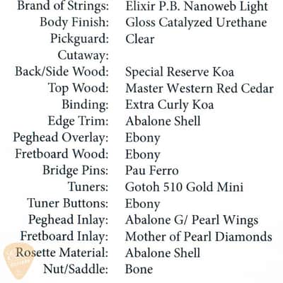 Goodall Grand Concert - Western Red Cedar/Koa image 19