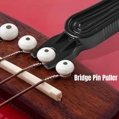 2 Pack Guitar String Winder, Guitar String Winder Tool, Guitar Bridge Pin Puller and Cutter, 3 In 1 Multifunctional Guitar String Peg Tuner Winder for Acoustic Electric Guitar image 2