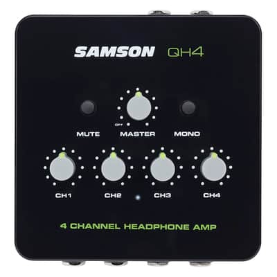 Samson QH4 4-Channel Headphone Amplifier 2016 - Silver/Black image 2