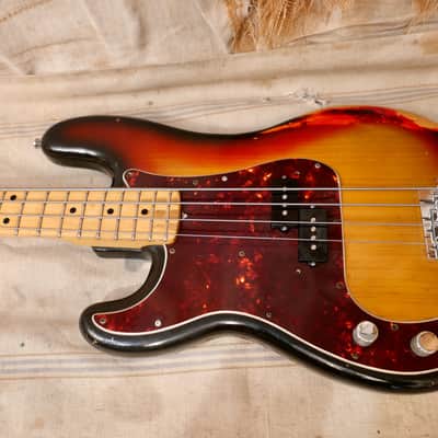 Fender Precision Bass Lefty Version 1975 - Sunburst image 11