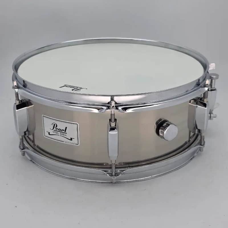 Used Pearl Steel Snare Drum 13x5 - Good image 1