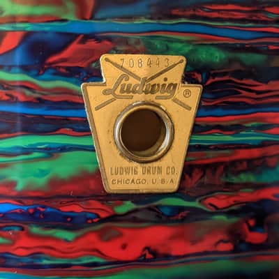 Ludwig Big Beat/Hollywood 1969 Psychedelic Red image 12