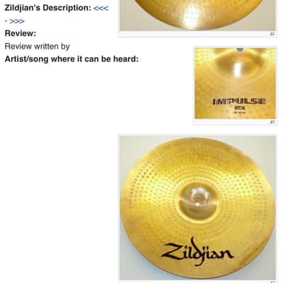 Zildjian Impulse 1984-86,  2239g image 5