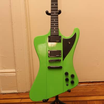 hard luck kings hard luck kings spider neon green firebird stlye electric guitar emg hz pickups 2017 image 12