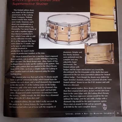 RARE ! Ludwig Bronze 75th Anniversary 84ish - Bronze image 14