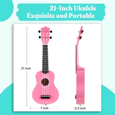 Soprano Ukulele for Beginner Kids with Gig Bag 21 Inch Uke for Starter Soprano Ukelele image 2