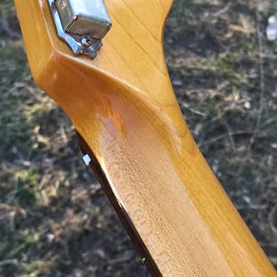 Custom Lefty Aged Loaded Relic Fender Lic. Strat Guitar Neck Amber Nitro Nickel Tuners image 11