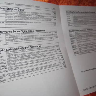 Lexicon Products Price Sheet Brochure from 1999 image 3