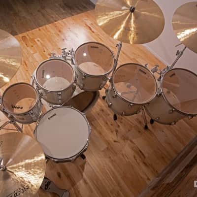 Sonor Force 3003 6 Piece Maple Drum Kit, White Sparkle Lacquer (Pre Loved) image 6