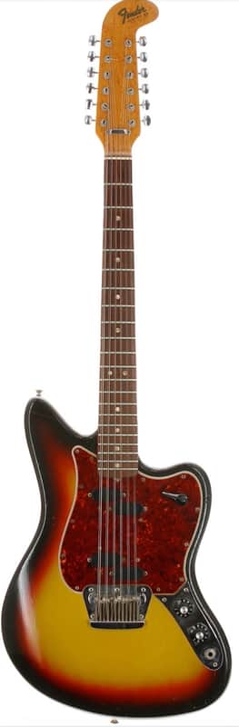 Vintage 1966 Fender Electric XII sunburst w incredible blister bubble maple neck image 1
