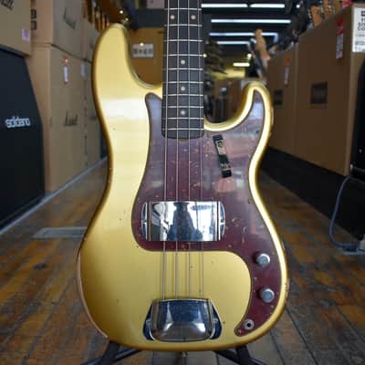 Fender Custom Shop Limited Edition 1962 Relic Precision Bass Aged Aztec Gold w/Hard Case image 1