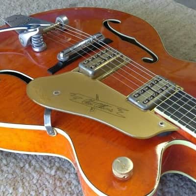 1960 Gretsch 6120 Chet Atkins Hollow Body Orange. Vintage image 17