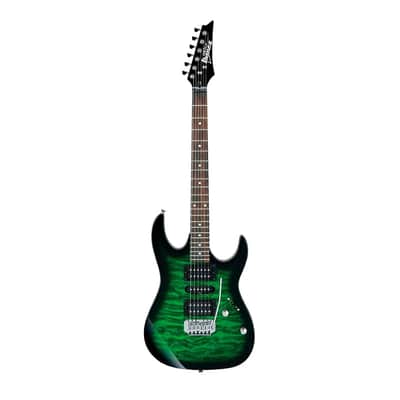 Ibanez GRX70 GIO 6-String Electric Guitar – Transparent Emerald Burst, Quilted Maple Top, Infinity R Pickups 2025 - Green Emerald Burst image 1