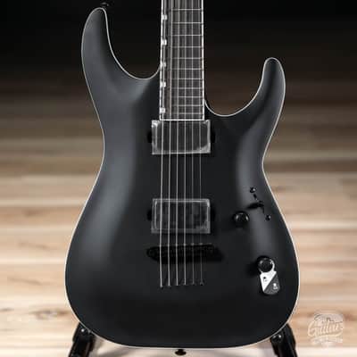 ESP LTD MH-1000 Baritone EMG Guitar – Black Satin image 2