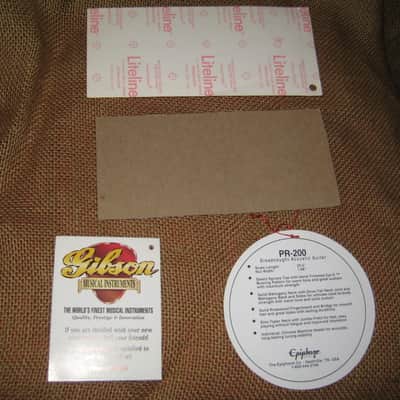Epiphone Dealer Display Set of 4 Promo Tags and Sign 1990's image 5