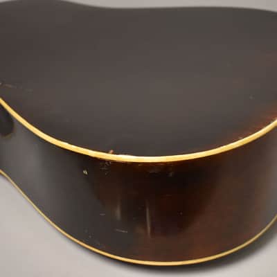 c. 1942 Gibson J-50/J-45 Jumbo Acoustic Banner Logo Refinished Sunburst w/HSC image 12