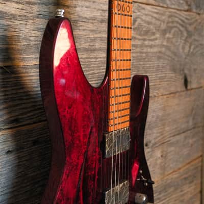 Used Aristides 060 Custom Build Guitar - Ruby Red Marble Burst Gloss w/Case image 5