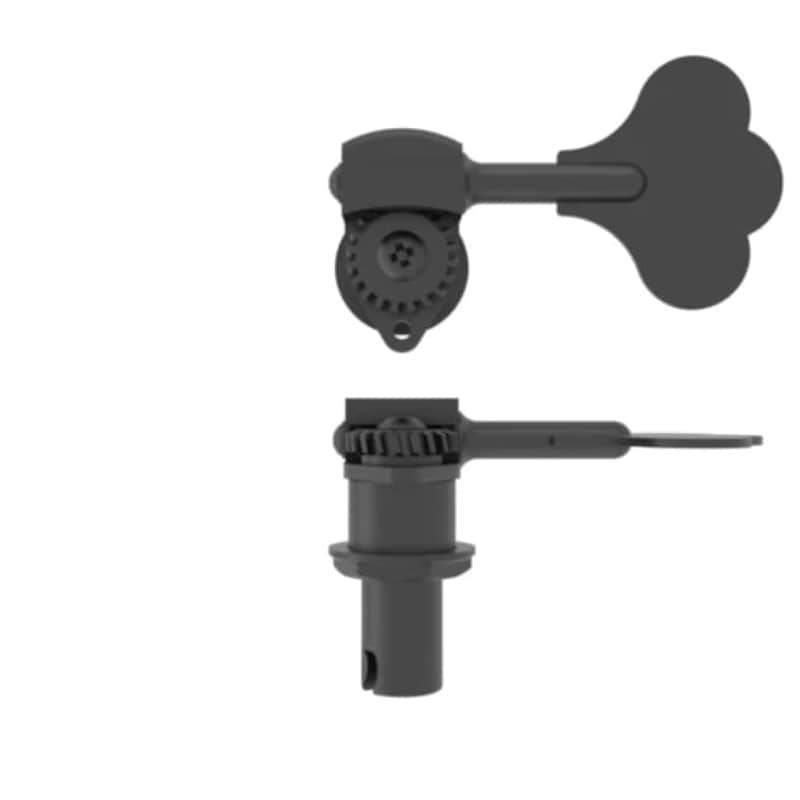 Hipshot 20675B Single Clover Key Ultralite® Bass Tuning Key 1/2"- Black image 1