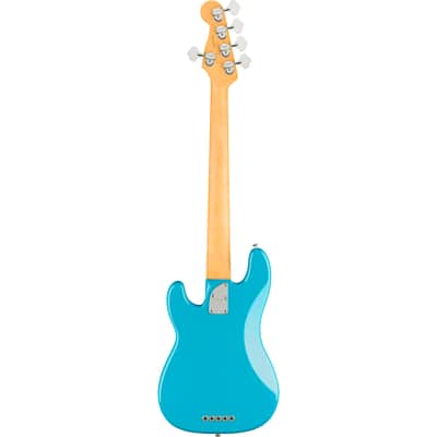 Fender American Professional II Precision Bass V MN (Miami Blue) - 5-String Electric Bass image 2